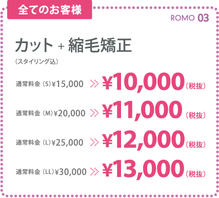 カット,縮毛矯正